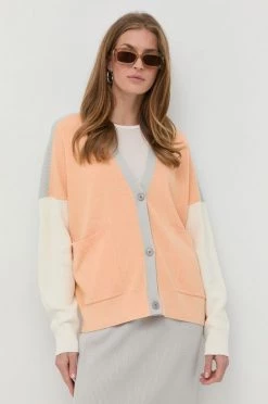 Γυναικεία Με φερμουάρ Ζακέτα με μείγμα μετάξι BOSS πορτοκαλί