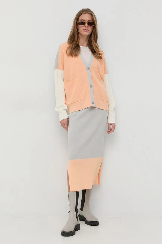 Γυναικεία Με φερμουάρ Ζακέτα με μείγμα μετάξι BOSS πορτοκαλί 4 Γυναικεία Με φερμουάρ Ζακέτα με μείγμα μετάξι BOSS πορτοκαλί - Image 2