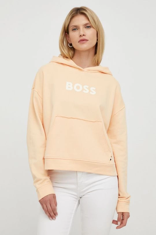 Γυναικεία Χωρίς φερμουάρ Βαμβακερή μπλούζα BOSS χρώμα: πορτοκαλί, 3 Γυναικεία Χωρίς φερμουάρ Βαμβακερή μπλούζα BOSS χρώμα: πορτοκαλί,