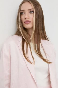 Γυναικεία Σακάκια Blazer με μείγμα λινών BOSS ροζ, -Boss Κατάστημα πωλήσεων unnamed file 1218