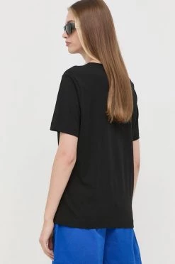 Γυναικεία Κοντομάνικο Βαμβακερό μπλουζάκι BOSS μαύρο -Boss Κατάστημα πωλήσεων unnamed file 1223