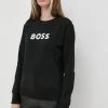 Γυναικεία Χωρίς φερμουάρ Βαμβακερή μπλούζα BOSS χρώμα: μαύρο, -Boss Κατάστημα πωλήσεων unnamed file 1226