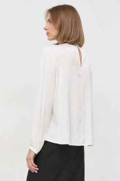 Γυναικεία Μπλούζες Μεταξωτή μπλούζα BOSS χρώμα: άσπρο -Boss Κατάστημα πωλήσεων unnamed file 124