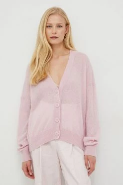 Γυναικεία Με φερμουάρ Ζακέτα από μίγμα μαλλιού BOSS ροζ