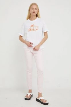 Γυναικεία Κοντομάνικο Βαμβακερό μπλουζάκι BOSS άσπρο -Boss Κατάστημα πωλήσεων unnamed file 1286