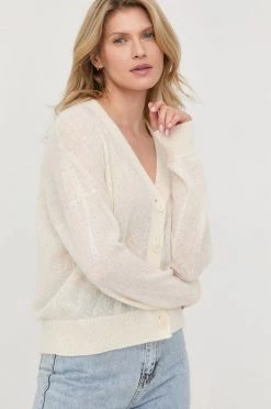 Γυναικεία Με φερμουάρ Ζακέτα από μίγμα μαλλιού BOSS μπεζ