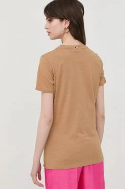 Γυναικεία Κοντομάνικο Βαμβακερό μπλουζάκι BOSS μπεζ -Boss Κατάστημα πωλήσεων unnamed file 1339