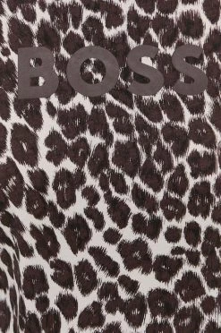 Γυναικεία Κοντομάνικο Βαμβακερό μπλουζάκι BOSS καφέ -Boss Κατάστημα πωλήσεων unnamed file 1409