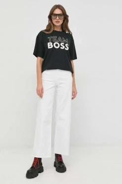 Γυναικεία Κοντομάνικο Βαμβακερό μπλουζάκι BOSS μαύρο -Boss Κατάστημα πωλήσεων unnamed file 1484