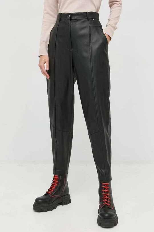 Γυναικεία Υφασμάτινα Δερμάτινο παντελόνι BOSS μαύρο, 3 Γυναικεία Υφασμάτινα Δερμάτινο παντελόνι BOSS μαύρο,