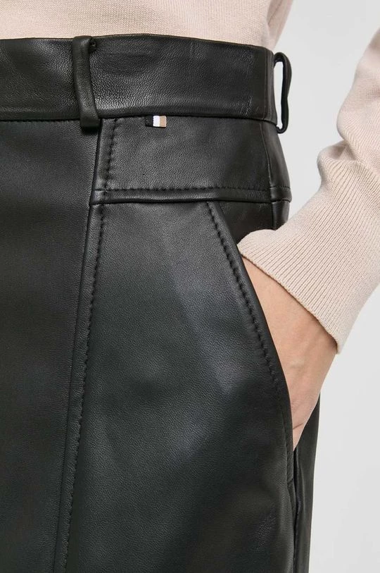 Γυναικεία Υφασμάτινα Δερμάτινο παντελόνι BOSS μαύρο, 6 Γυναικεία Υφασμάτινα Δερμάτινο παντελόνι BOSS μαύρο, - Image 4