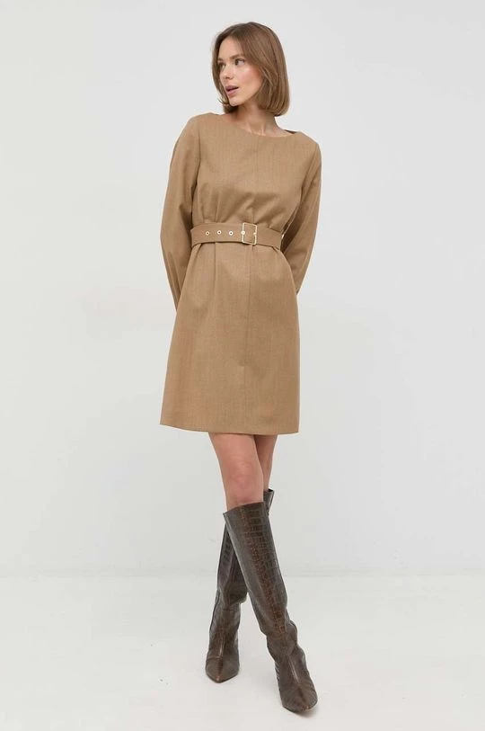 Γυναικεία Φορέματα Μάλλινο φόρεμα BOSS μπεζ, 3 Γυναικεία Φορέματα Μάλλινο φόρεμα BOSS μπεζ,