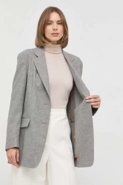 Γυναικεία Σακάκια Μπλέιζερ με μίγμα μαλλιού BOSS γκρι, -Boss Κατάστημα πωλήσεων unnamed file 1572