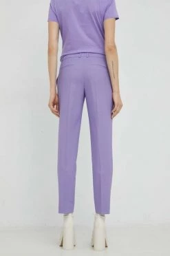 Γυναικεία Υφασμάτινα Μάλλινα παντελόνια BOSS μοβ, -Boss Κατάστημα πωλήσεων unnamed file 1585