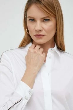 Γυναικεία Πουκάμισα Βαμβακερό πουκάμισο BOSS άσπρο, -Boss Κατάστημα πωλήσεων unnamed file 1600