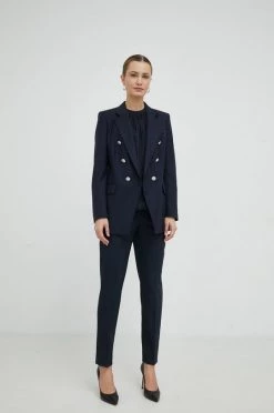 Γυναικεία Σακάκια Μαλλί μπουφάν BOSS ναυτικό μπλε,