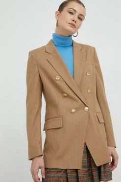 Γυναικεία Σακάκια Μαλλί μπουφάν BOSS μπεζ,