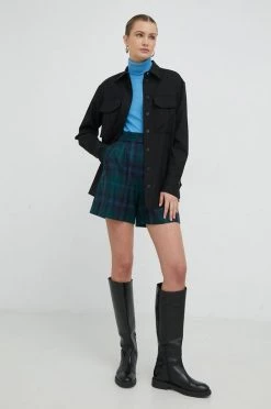 Γυναικεία Πουκάμισα Μάλλινο πουκάμισο BOSS μαύρο, -Boss Κατάστημα πωλήσεων unnamed file 1641