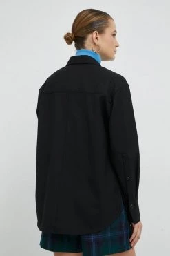 Γυναικεία Πουκάμισα Μάλλινο πουκάμισο BOSS μαύρο, -Boss Κατάστημα πωλήσεων unnamed file 1642