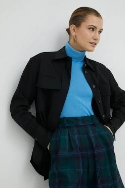 Γυναικεία Πουκάμισα Μάλλινο πουκάμισο BOSS μαύρο, -Boss Κατάστημα πωλήσεων unnamed file 1643