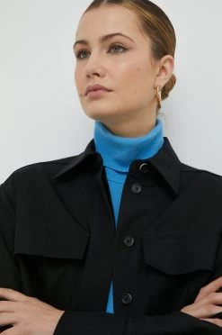 Γυναικεία Πουκάμισα Μάλλινο πουκάμισο BOSS μαύρο, -Boss Κατάστημα πωλήσεων unnamed file 1644