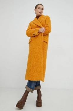 Γυναικεία Παλτά Μάλλινο παλτό BOSS κίτρινο, -Boss Κατάστημα πωλήσεων unnamed file 1647