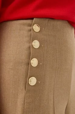 Γυναικεία Υφασμάτινα Μάλλινα παντελόνια BOSS μπεζ, -Boss Κατάστημα πωλήσεων unnamed file 1655