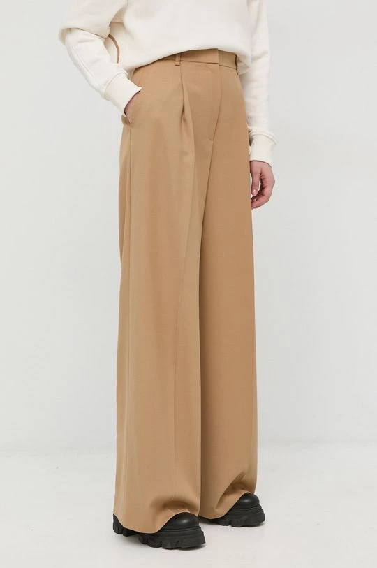 Γυναικεία Υφασμάτινα Μάλλινα παντελόνια BOSS μπεζ, 3 Γυναικεία Υφασμάτινα Μάλλινα παντελόνια BOSS μπεζ,