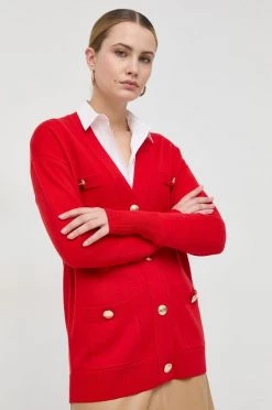Γυναικεία Με φερμουάρ Μάλλινη ζακέτα BOSS κόκκινο