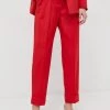 Γυναικεία Υφασμάτινα Μάλλινα παντελόνια BOSS κόκκινο, -Boss Κατάστημα πωλήσεων unnamed file 1708