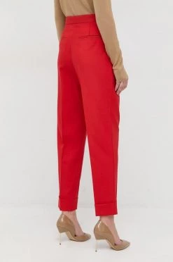 Γυναικεία Υφασμάτινα Μάλλινα παντελόνια BOSS κόκκινο, -Boss Κατάστημα πωλήσεων unnamed file 1710
