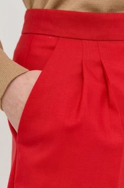 Γυναικεία Υφασμάτινα Μάλλινα παντελόνια BOSS κόκκινο, -Boss Κατάστημα πωλήσεων unnamed file 1711