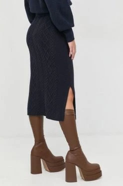 Γυναικεία Φούστες Φούστα με μείγμα κασμίρ BOSS ναυτικό μπλε, -Boss Κατάστημα πωλήσεων unnamed file 1749