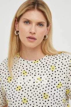 Γυναικεία Κοντομάνικο Βαμβακερό μπλουζάκι BOSS καφέ -Boss Κατάστημα πωλήσεων unnamed file 1834