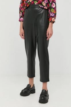 Γυναικεία Υφασμάτινα Παντελόνι BOSS μαύρο,