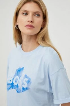 Γυναικεία Κοντομάνικο Βαμβακερό μπλουζάκι BOSS λευκό -Boss Κατάστημα πωλήσεων unnamed file 1858