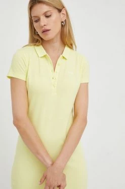 Γυναικεία Φορέματα Βαμβακερό φόρεμα BOSS κίτρινο, -Boss Κατάστημα πωλήσεων unnamed file 1863
