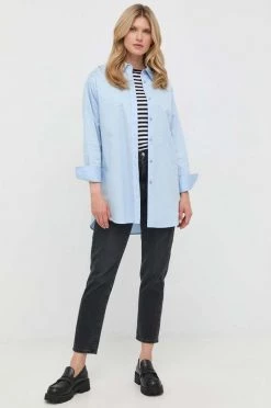 Γυναικεία Πουκάμισα Βαμβακερό πουκάμισο BOSS ανοιχτό μπλε -Boss Κατάστημα πωλήσεων unnamed file 1886