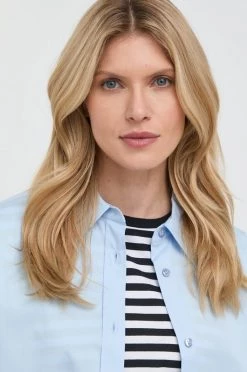 Γυναικεία Πουκάμισα Βαμβακερό πουκάμισο BOSS ανοιχτό μπλε -Boss Κατάστημα πωλήσεων unnamed file 1888