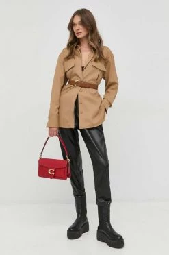 Γυναικεία Πουκάμισα Μάλλινο πουκάμισο BOSS μπεζ, -Boss Κατάστημα πωλήσεων unnamed file 19