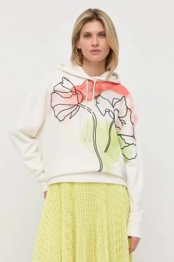 Γυναικεία Χωρίς φερμουάρ Βαμβακερή μπλούζα BOSS χρώμα: μπεζ, -Boss Κατάστημα πωλήσεων unnamed file 1924