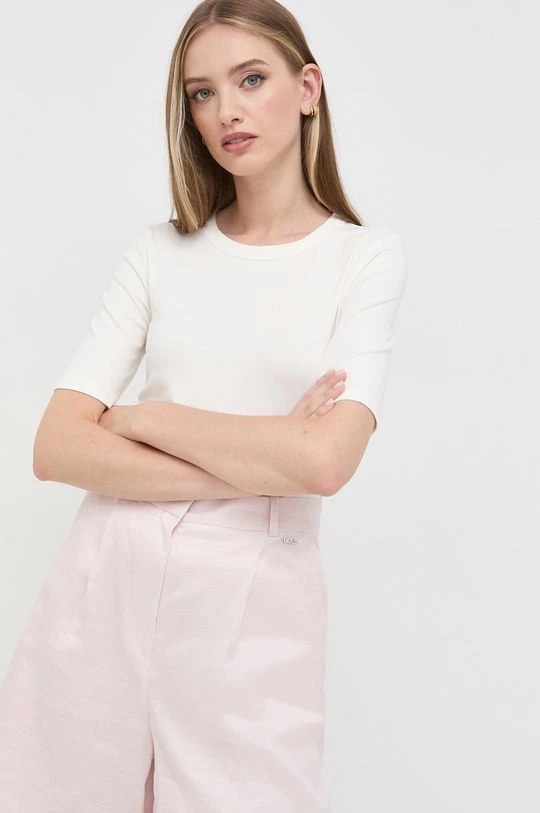 Γυναικεία Κοντομάνικο Μπλουζάκι BOSS μπεζ 3 Γυναικεία Κοντομάνικο Μπλουζάκι BOSS μπεζ