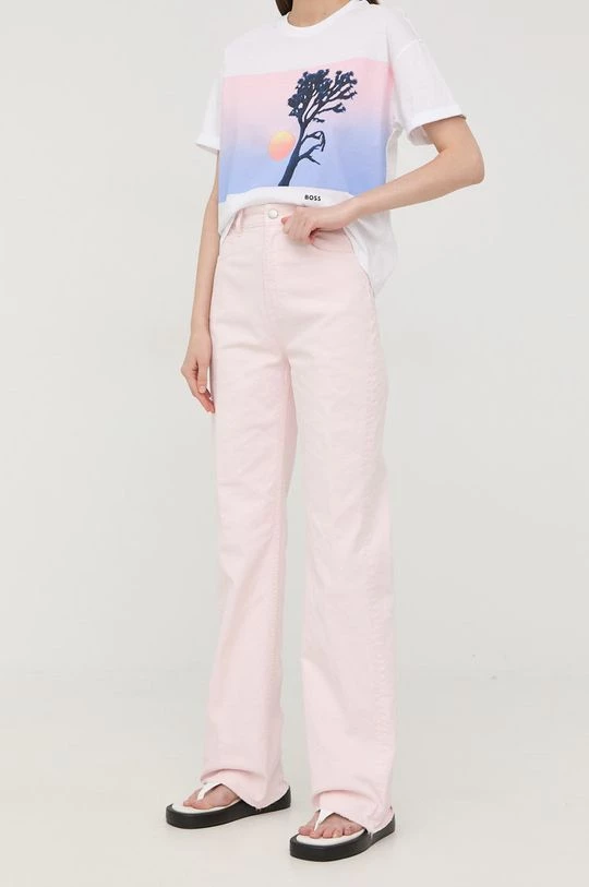 Γυναικεία Καμπάνες Τζιν παντελονι BOSS παστέλ ροζ 3 Γυναικεία Καμπάνες Τζιν παντελονι BOSS παστέλ ροζ