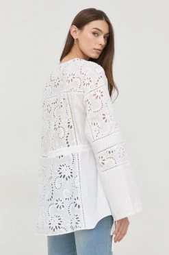 Γυναικεία Μπλούζες Βαμβακερή μπλούζα BOSS χρώμα: άσπρο -Boss Κατάστημα πωλήσεων unnamed file 2025