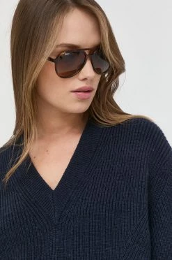 Γυναικεία Χωρίς φερμουάρ Πουλόβερ με προσθήκη μαλλιού BOSS χρώμα: ναυτικό μπλε, -Boss Κατάστημα πωλήσεων unnamed file 205