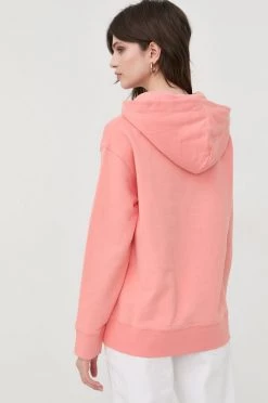 Γυναικεία Χωρίς φερμουάρ Βαμβακερή μπλούζα BOSS χρώμα: πορτοκαλί, -Boss Κατάστημα πωλήσεων unnamed file 2068