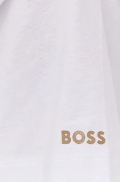 Γυναικεία Κοντομάνικο Μπλουζάκι με λινό μείγμα Boss άσπρο -Boss Κατάστημα πωλήσεων unnamed file 2134