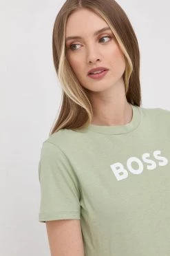 Γυναικεία Κοντομάνικο Βαμβακερό μπλουζάκι BOSS πράσινο -Boss Κατάστημα πωλήσεων unnamed file 2152