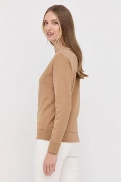 Γυναικεία Χωρίς φερμουάρ Βαμβακερή μπλούζα BOSS χρώμα: μπεζ, -Boss Κατάστημα πωλήσεων unnamed file 2161