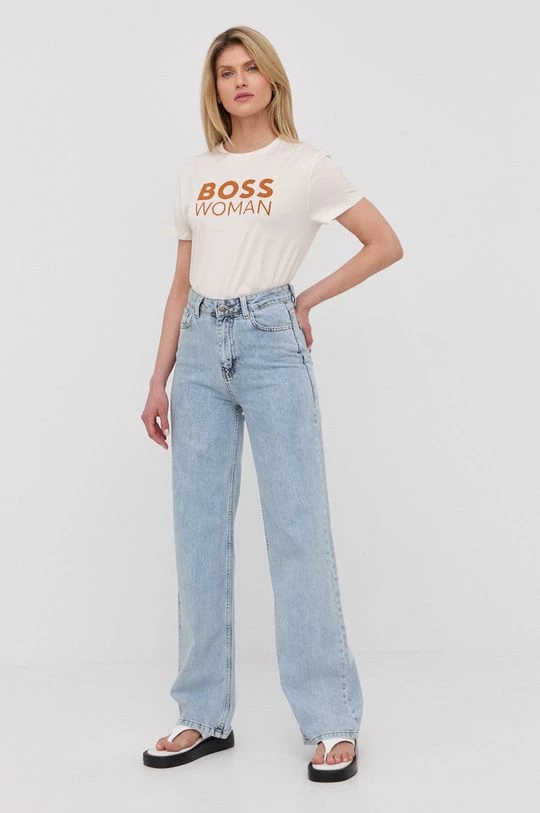 Γυναικεία Κοντομάνικο Βαμβακερό μπλουζάκι Boss άσπρο 4 Γυναικεία Κοντομάνικο Βαμβακερό μπλουζάκι Boss άσπρο - Image 2